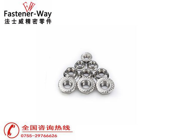 DIN6923不锈钢六角法兰面防松螺母10 DIN6923不锈钢六角法兰面防松螺母10