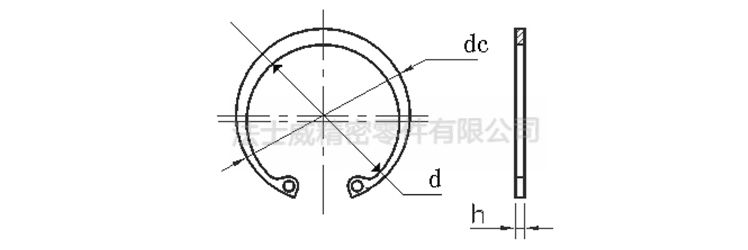 GB893.1孔卡孔用挡圈 碳钢发黑C型孔用卡簧7_规格 GB893.1孔卡孔用挡圈 碳钢发黑C型孔用卡簧7_规格