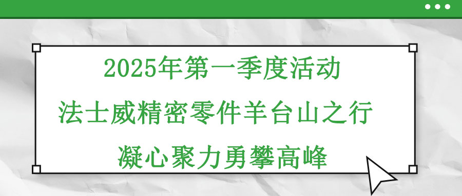 2025年第一季度活动—法士威精密零件羊台山之行 凝心聚力勇攀高峰