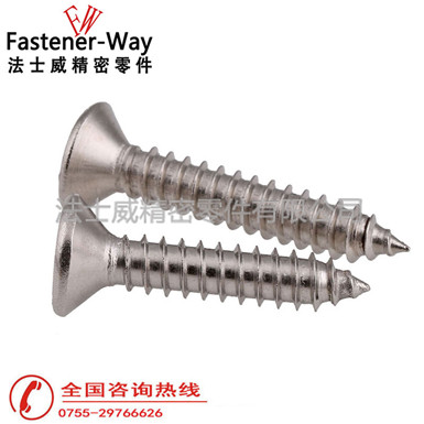 法士威GB846十字沉头不锈钢自攻螺丝 法士威GB846十字沉头不锈钢自攻螺丝