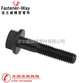 有普通的和有铰制孔用的，铰制孔用的法兰螺栓要和孔的尺寸配合，用在受横向力时。为了满足安装后锁紧的需要，有杆部有孔的，这些孔可以使螺栓受振动时不至松脱，有的法兰螺栓没螺纹的光杆要做细，叫细杆法兰螺栓.这种法兰螺栓有利于受变力的联结。钢结构上有专用的高强度螺栓，头部会化。