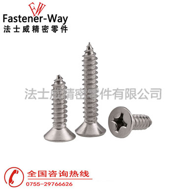 法士威GB846十字沉头不锈钢自攻螺丝 法士威GB846十字沉头不锈钢自攻螺丝