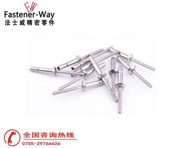 不锈钢开口型拉丝抽芯铆钉拉钉