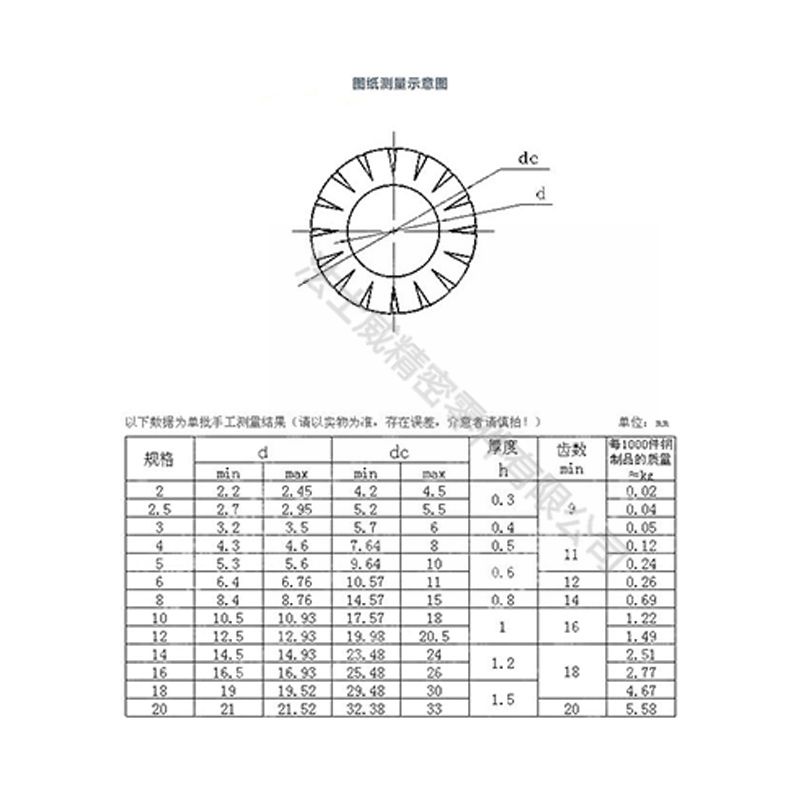 GB862.2外锯齿垫圈 碳钢锁紧垫片8 GB862.2外锯齿垫圈 碳钢锁紧垫片8